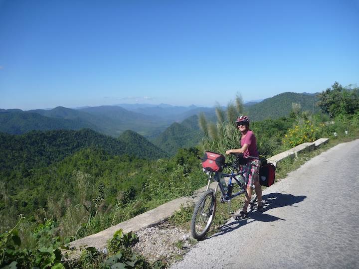 We climbed over a 1400m (the most on our trip) in the 94km from Thazi to Kalaw. 